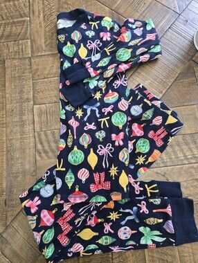 Old Navy Navy Kids Holiday Ornament Pajama Set